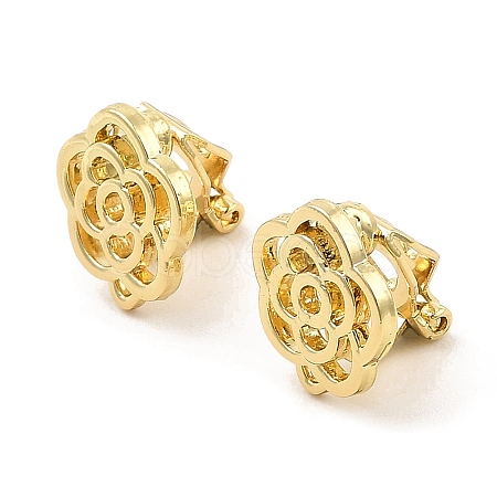 Alloy Clip-on Earring Findings FIND-L015-005G-1