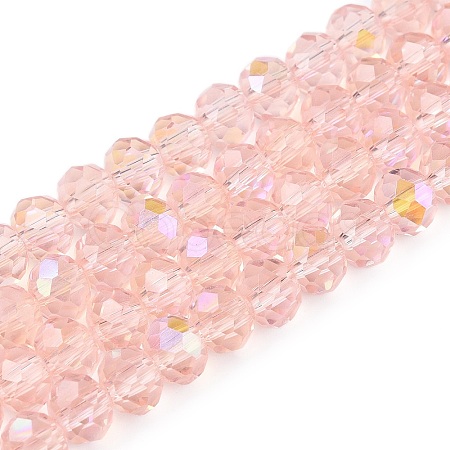Electroplate Glass Beads Strands EGLA-A044-T6mm-L22-1