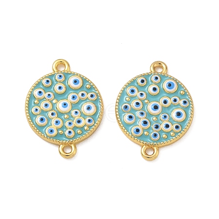 Brass Enamel Connector Charms CU-CBA6B6F-21G-1