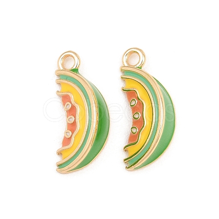 Brass Enamel Pendants KK-CBA6818-09G-1