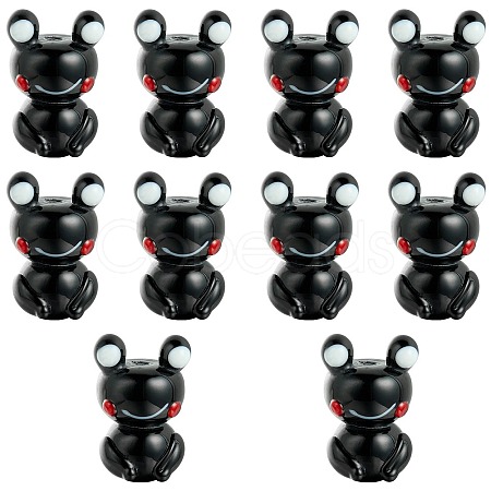 10Pcs Handmade Bumpy Lampwork Beads LAMP-SZ0001-66B-1