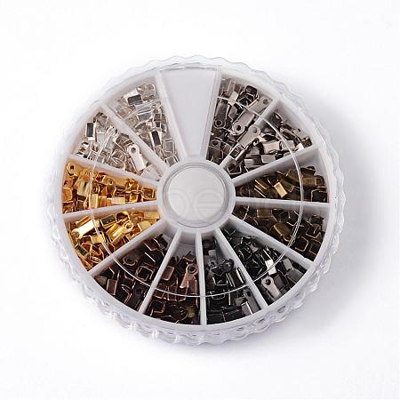 1 Box 6 Colors Iron Folding Crimp Ends IFIN-X0016-B-1