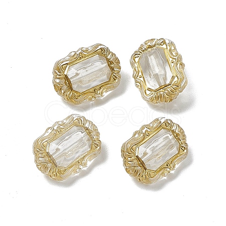 Transparent Acrylic Beads X-OACR-H019-44-1