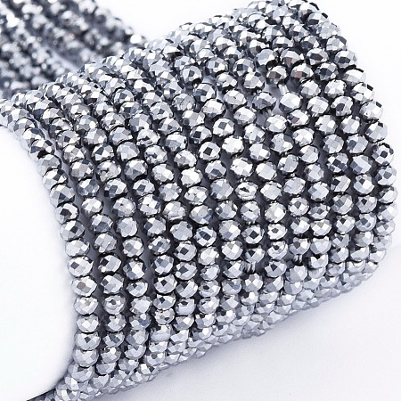 Electroplate Glass Beads Strands EGLA-F149-FP-04-1