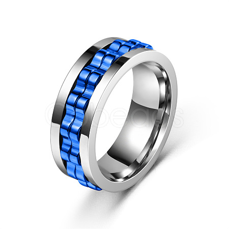 304 Stainless Steel Gear Rotatable Finger Rings FS-WGAD37A-11-1