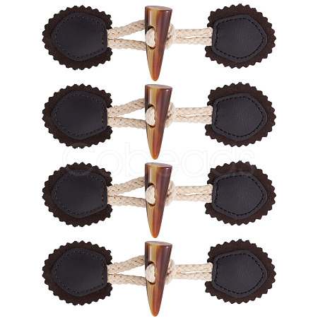 5 Pairs Resin Buttons BUTT-TA0001-48B-1