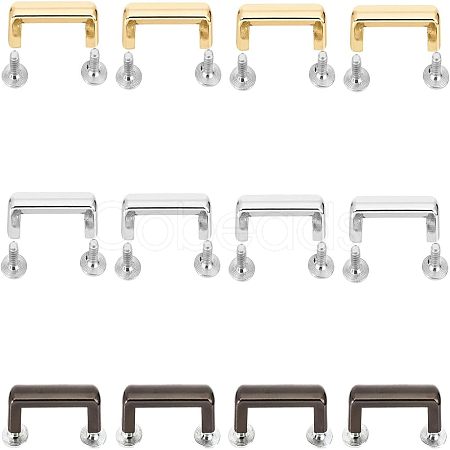 12 Sets 3 Colors Zinc Alloy Bag Suspension Clasps FIND-WR0005-56-1