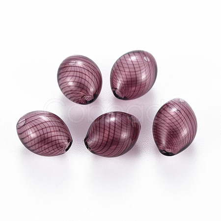 Transparent Handmade Blown Glass Globe Beads X-GLAA-T012-08-1