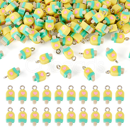 100Pcs Handmade Polymer Clay Charms CLAY-TA0001-96C-1