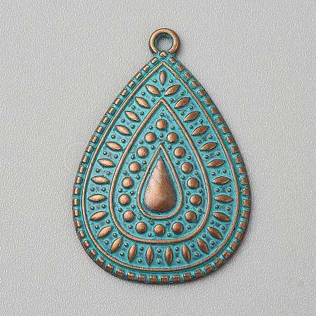 Tibetan Styles Alloy Pendants FIND-CJC0024-84B-1