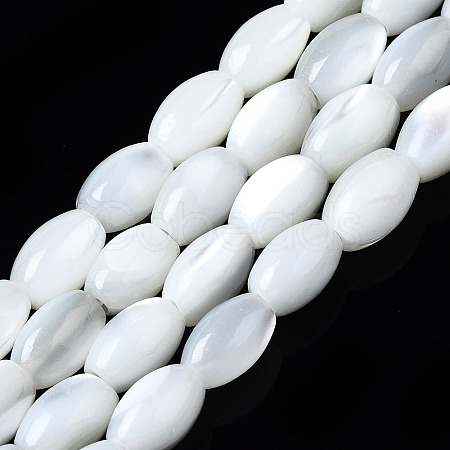 Natural Trochid Shell/Trochus Shell Beads Strands X-SSHEL-S266-021A-01-1