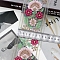 10 Yards Polyester Embroidery Flower Ribbon, for Crafts Wedding Gift Wrapping, Pink, 3-1/8 inch(80mm)