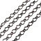 Iron Handmade Chains Figaro Chains Mother-Son Chains, Unwelded, Lead Free and Nickel Free and Cadmium Free, Gunmetal, with Spool, Mother Link:5x8mm, 1mm thick, Son Link:3.5x4mm, 0.81mm thick, about 328.08 Feet(100m)/roll