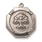 Non-Tarnish 304 Stainless Steel Pendants, Octagon with Tree of Life, Stainless Steel Color, 29x25x3.5mm, Hole: 1.8mm