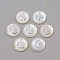 Freshwater Shell Pendants, Flat Round & Tree, Platinum, 16x3.5~4mm, Hole: 1.2mm