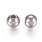 Non-Tarnish 316 Surgical Stainless Steel Beads, Round, Stainless Steel Color, 6x5mm, Hole: 2mm