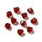 Glass K9 Glass, Imitation Austrian Crystal Beads, Faceted, Diamond, Crimson, 6x5mm, Hole: 1mm