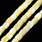 Natural Trochid Shell/Trochus Shell Bead Strands, Dyed, Column, Yellow, 3.5x3.5mm, Hole: 1mm, about 111~117pcs/strand, 15.35 inch~15.94 inch(39~40.5cm)