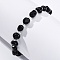 Natural Obsidian Beaded Bracelets for Women, Nuggets, with 201 Stainless Steel Findings, 7-1/2 inch(19.2cm)