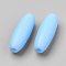 Plastic Breakaway Clasps, For Rubber Silicone Teething Necklaces, Light Sky Blue, 24x9mm, Hole: 2.5mm