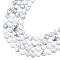 ARRICRAFT Natural Howlite Beads Strands, Round, White, 8mm, Hole: 1mm, about 24pcs/strand, 7.6 inch(19.3cm), 4strands/box