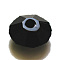 Imitation Austrian Crystal Beads, Grade AAA, K9 Glass, Faceted, Flat Round, Black, 4.5x2.5mm, Hole: 0.7~0.9mm