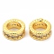 Rack Plating Brass Micro Pave Cubic Zirconia Beads, Long-Lasting Plated, Lead Free & Cadmium Free, Column, Real 18K Gold Plated, 8x3mm, Hole: 5mm