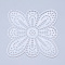 Plastic Mesh Canvas Sheets, for Embroidery, Acrylic Yarn Crafting, Knit and Crochet Projects, Flower, White, 11.2x11.2x1.5mm, Hole: 4x4mm