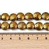 Electroplated Natural Lava Rock Beads Strands G-K388-01D-4