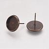 Brass Stud Earring Settings KK-H021-1AB-2