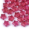 Transparent Spray Painted Glass Beads GLAA-N035-01-D02-1