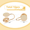 16Pcs Brass Spiral Pad Ear Cuff Findings EJEW-HS0001-24G-2