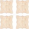 Natural Solid Wood Carved Onlay Applique Craft WOOD-FH0001-35-1