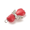 Halloween Dyed Synthetic Turquoise Pendants PALLOY-JF01598-02-4