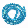 Imitate Austrian Crystal Bicone Frosted Glass Beads Strands EGLA-A039-T3mm-MB01-2