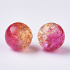Transparent Crackle Acrylic Beads X-CACR-N002-09-2