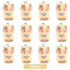 Cat Shape Flocky Opaque Resin Pendants RESI-YWC0002-04A-1