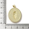 Brass Pave Shell Pendants KK-I708-16D-G-3