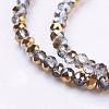 Electroplate Glass Faceted Rondelle Beads Strands EGLA-D020-3x2mm-14-3