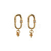 Brass Pave Clear Cubic Zirconia Stud Earring Findings KK-N233-370-2