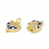 Brass Micro Pave Cubic Zirconia Charms KK-E068-VB029-2-3