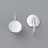 304 Stainless Steel Leverback Earring Settings STAS-F191-03S-12mm-2