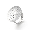 Non-Tarnish 304 Stainless Steel Sieve Ring Settings X-STAS-K278-06B-P-1