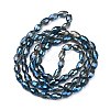 Electroplate Glass Beads Strands EGLA-J013-4X6mm-F34-2