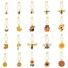 20Pcs Bees Theme Alloy Enamel Locking Stitch Marker HJEW-CJ00066-1