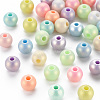 Spray Painted Opaque Acrylic Beads ACRP-S679-B33-1