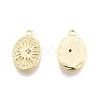 Brass Micro Pave Clear Cubic Zirconia Charms KK-G437-02G-1