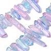 Two Tone Natural Quartz Crystal Beads Strands G-Z131-K01-01-2