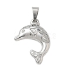 304 Stainless Steel Pendants STAS-B141-03D-P-1