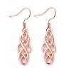 Brass Dangle Earrings EJEW-B002-05RG-1